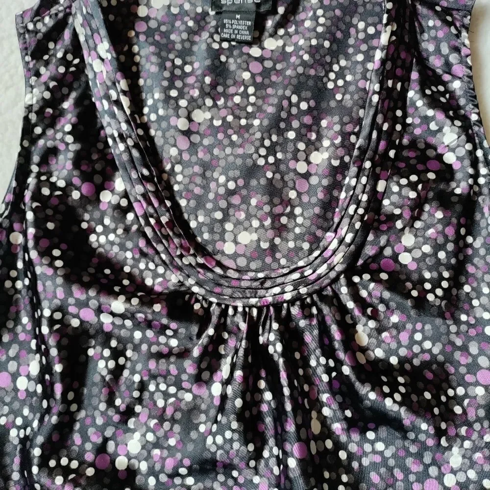 spense polkadot multicolor sleeveless blouse - Picture 2 of 3
